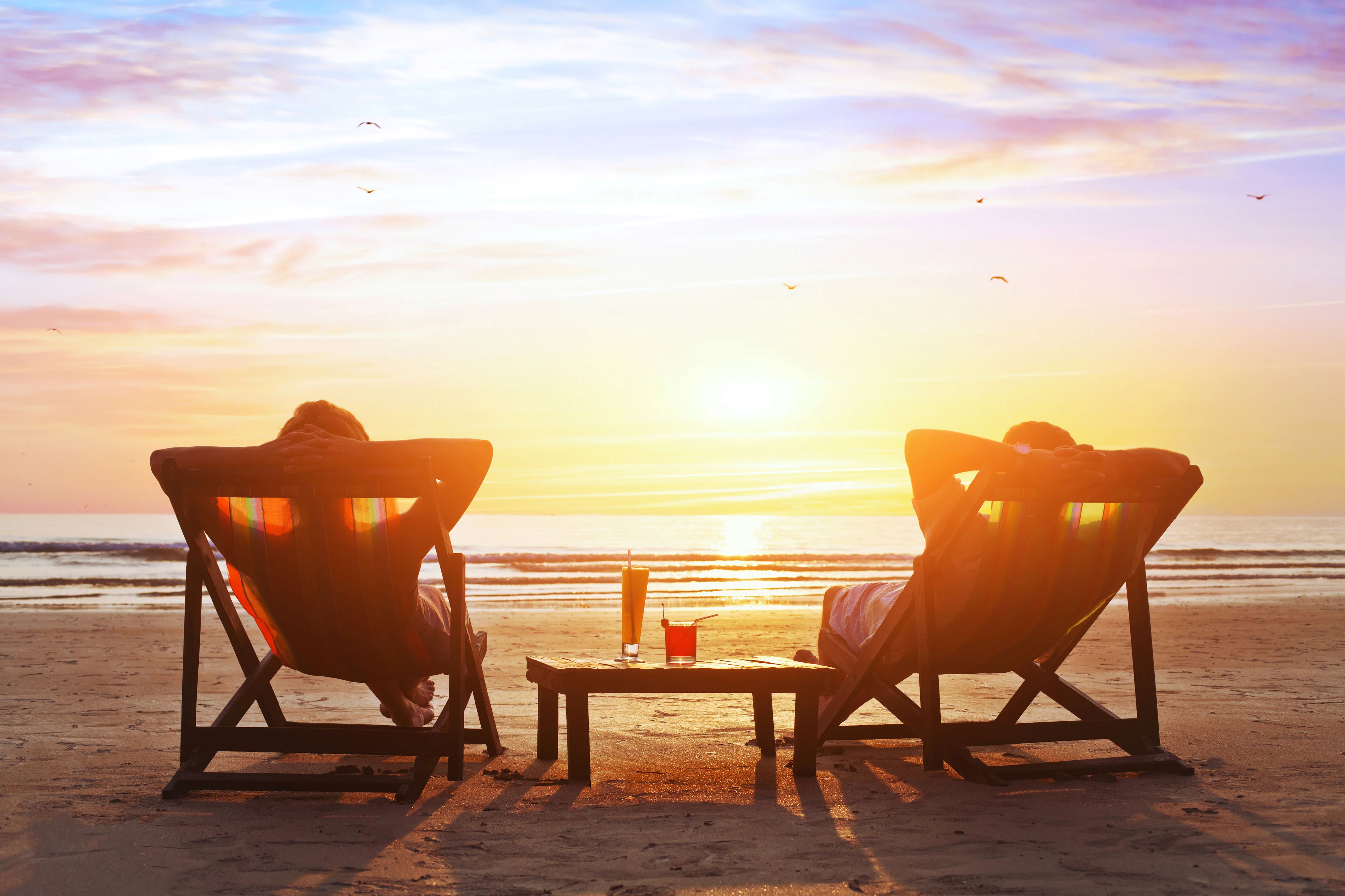 Two people enjoying their summer Holidays