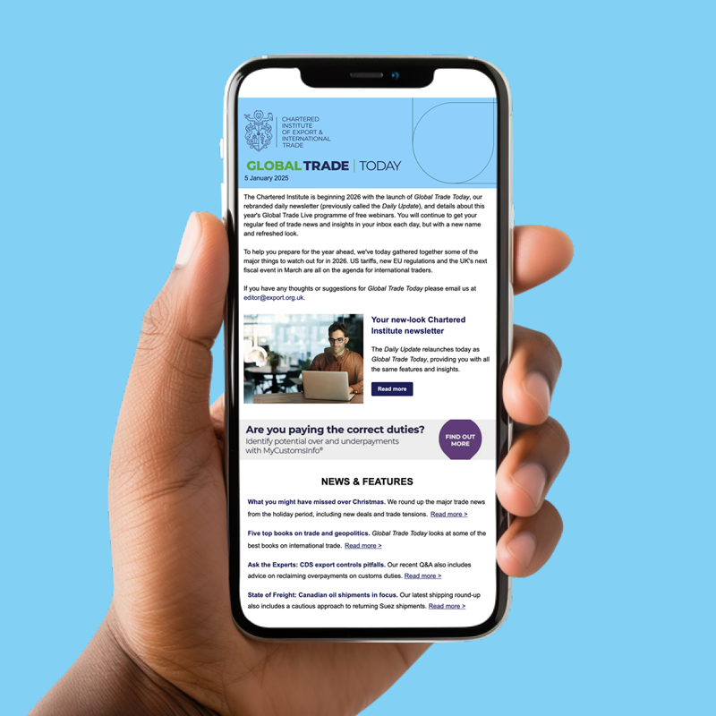 Global Trade Today Newsletter Image Blue