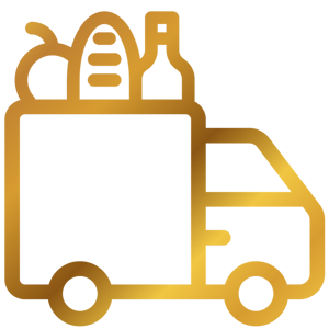 Food And Drink Trader Icon Gold Gradient